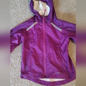 LL Bean kid's raincoat. Purple.